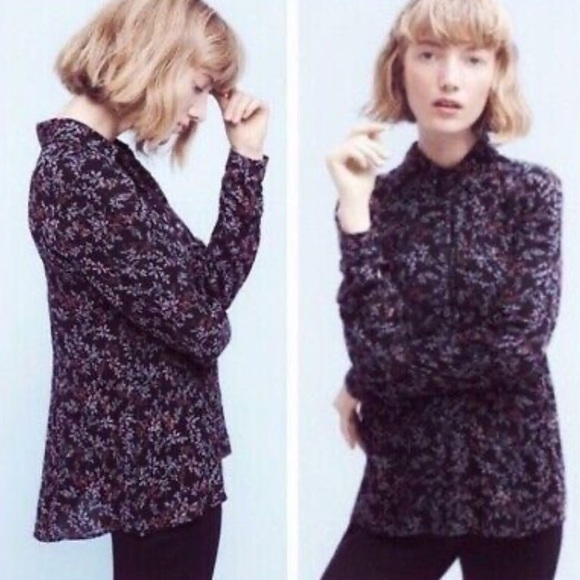 Anthropologie Maeve Floral print button down Blouse - Picture 1 of 14